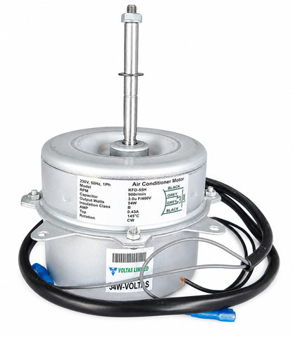 Air Conditioner Motor Compatible For  Voltas KFD-55H 54W | 230V 50Hz 1 Phase AC Motor | 900 RPM | 3.0µF 400V Capacitor | CW Rotation