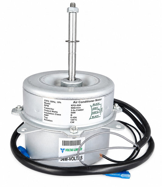 Air Conditioner Motor Compatible For  Voltas KFD-55H 54W | 230V 50Hz 1 Phase AC Motor | 900 RPM | 3.0µF 400V Capacitor | CW Rotation