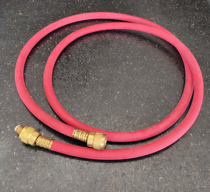 R410A High Pressure Charging Hose 4000 PSI Burst | 800 PSI Working Pressure AC Refrigerant Hose, Length 5 Feet