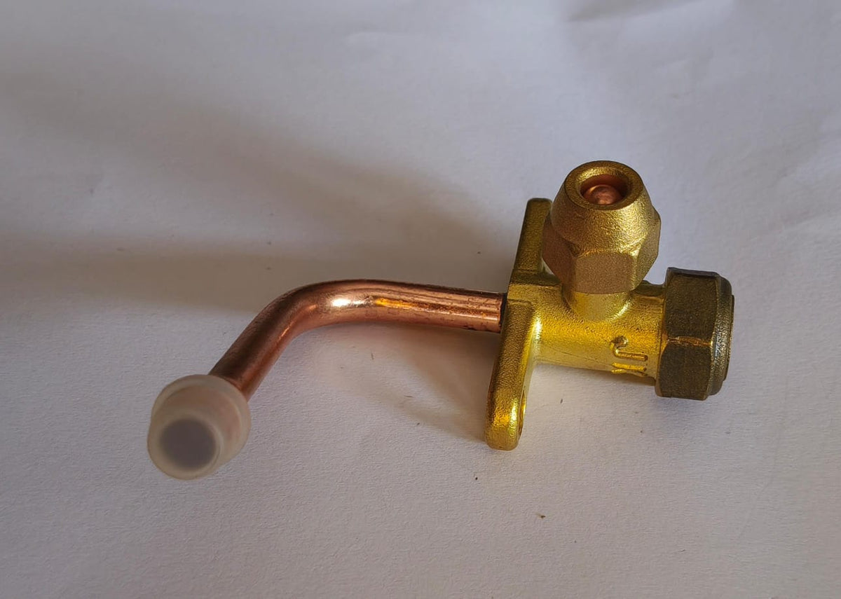 Split Valve Air Conditioner 1/4BSP Inlet 2 Way Bend Flare Tube Expansion Valve for Air Conditioner
