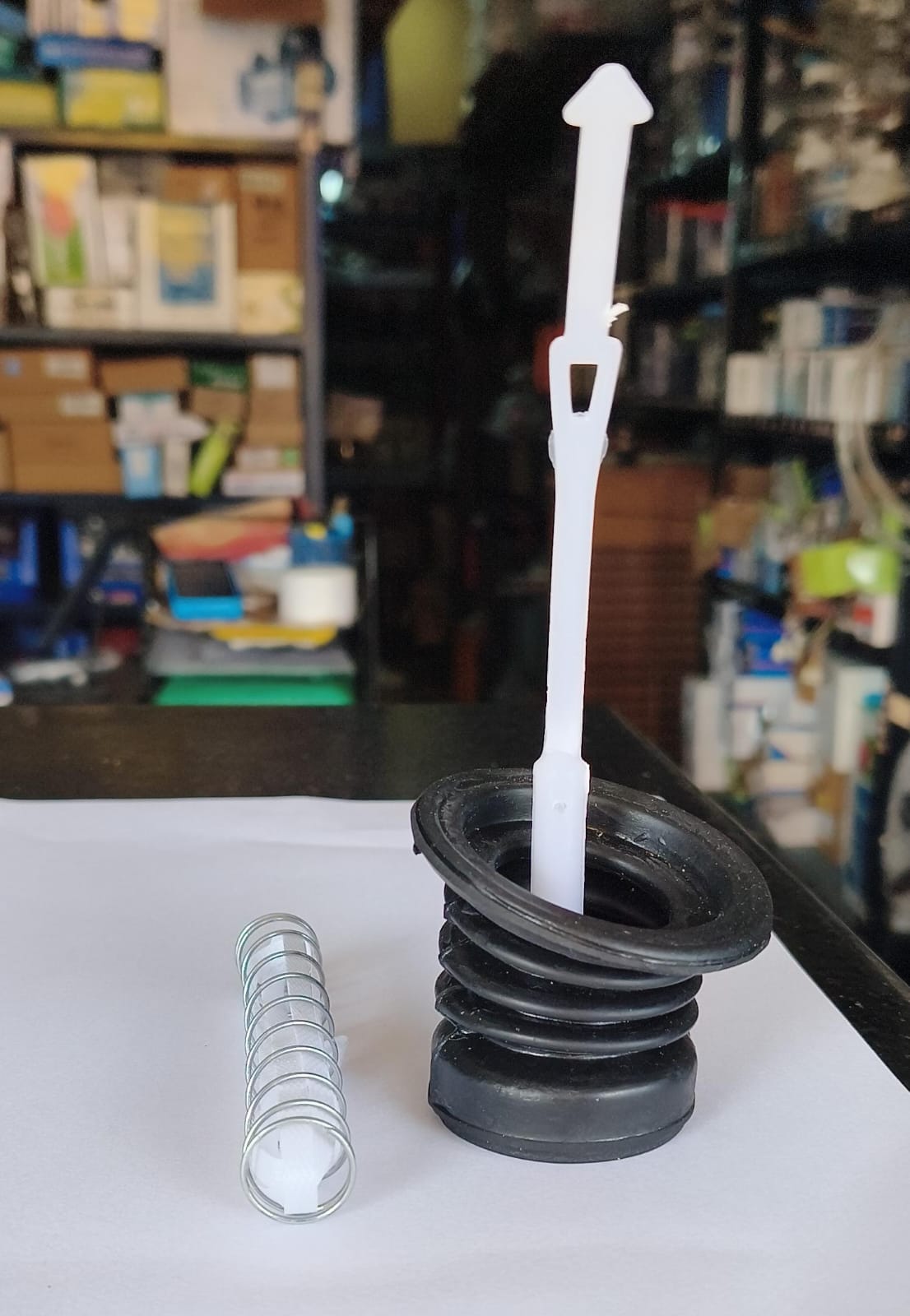 Washing Machine Drain Bellow Compatible For Videocon | Drain Rubber Bellow with Rod &amp; Spring | Replacement Spare Part